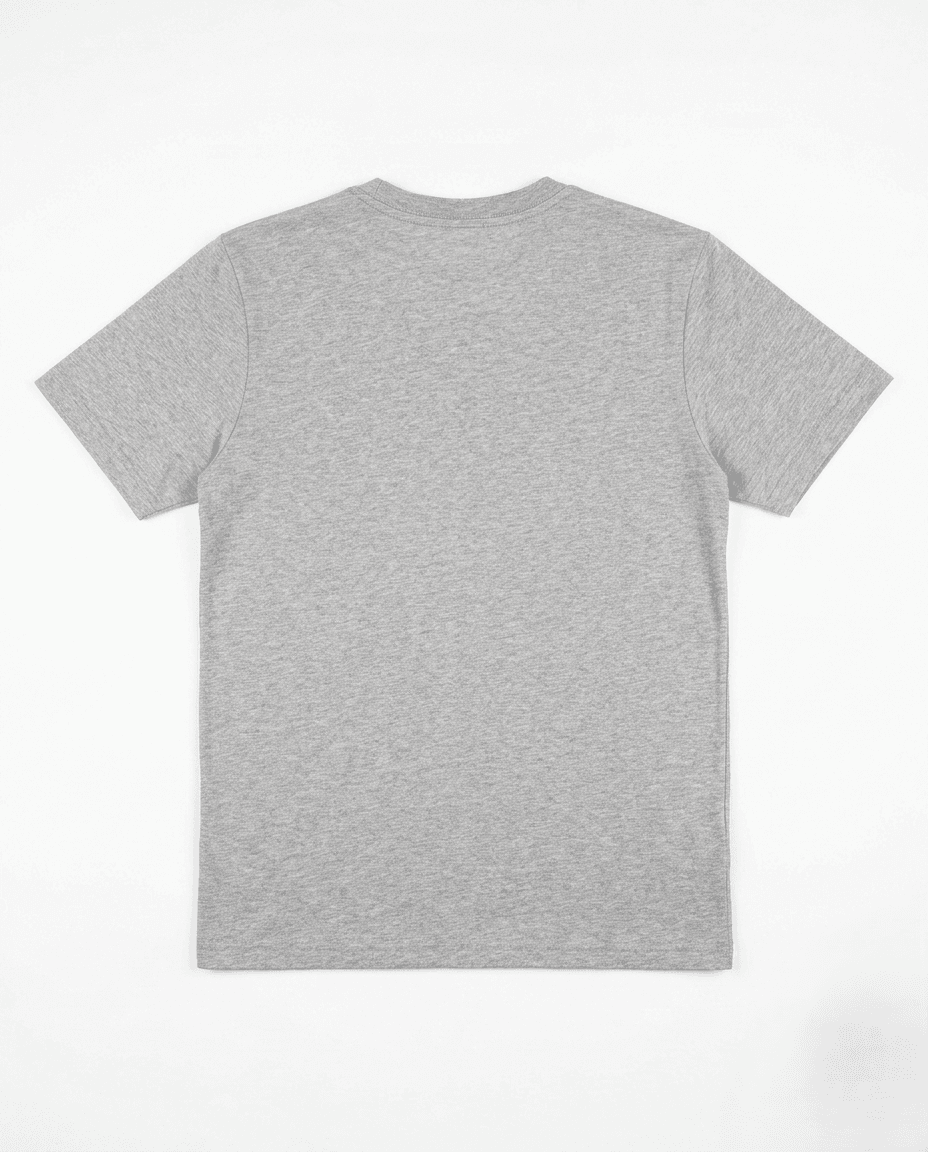 Round neck t-shirt contract stitching flat lay front view